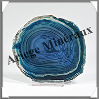 AGATE BLEUE - Tranche Fine - 97x89x4 mm - 68 grammes - Taille 3 - M005