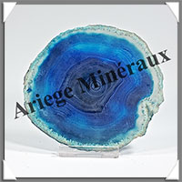 AGATE BLEUE - Tranche Fine - 98x90x4 mm - 60 grammes - Taille 3 - M010