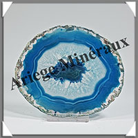 AGATE BLEUE - Tranche Fine - 108x95x4 mm - 88 grammes - Taille 3 - M015