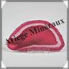 AGATE ROSE - Tranche Fine - 103x55x4 mm - 46 grammes - Taille 3 - M001 Brsil