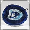 AGATE BLEUE - Tranche Fine - 116x101x6 mm - 148 grammes - Taille 4 - M005 Brsil