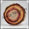 AGATE MARRON - Tranche Fine - 115x115 mm - 128 grammes - Taille 4 - C005 Br�sil