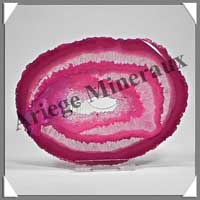 (w:450g)AGATE ROSE - Tranche Fine 90x125 mm - C002