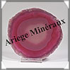 AGATE ROSE - Tranche Fine - 107x103x6 mm - 116 grammes - Taille 4 - M003 Brsil