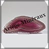 AGATE VIOLETTE - Tranche Fine - 150x61x5 mm - 85 grammes - Taille 4 - M005 Brsil