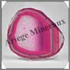 AGATE ROSE - Tranche Fine - 130x110 mm - 195 grammes - Taille 5 - C001 Brsil