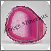 AGATE ROSE - Tranche Fine - 130x110 mm - 195 grammes - Taille 5 - C001