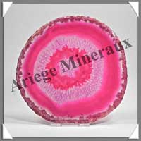 AGATE ROSE - Tranche Fine - 110x110 mm - 133 grammes - Taille 5 - C002