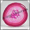 AGATE ROSE - Tranche Fine - 145x130 mm - 194 grammes - Taille 6 - C001 Brsil