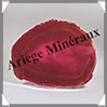 AGATE ROSE - Tranche Fine - 165x142x7 mm - 318 grammes - Taille 7 - M001 Brsil