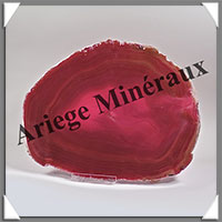 AGATE ROSE - Tranche Fine - 165x142x7 mm - 318 grammes - Taille 7 - M001