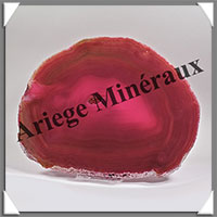 AGATE ROSE - Tranche Fine - 165x142x7 mm - 318 grammes - Taille 7 - M001