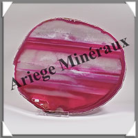 AGATE ROSE - Tranche Fine - 148x144x7 mm - 283 grammes - Taille 7 - M002