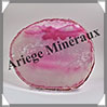 AGATE ROSE - Tranche Fine - 162x141x6 mm - 247 grammes - Taille 7 - M004 Brsil