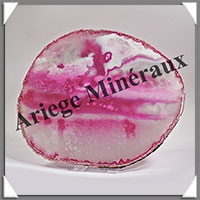 AGATE ROSE - Tranche Fine - 162x141x6 mm - 247 grammes - Taille 7 - M004