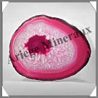 AGATE ROSE - Tranche Fine - 190x155 mm - 345 grammes - Taille 8 - C004