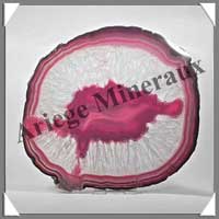 AGATE ROSE - Tranche Fine - 170x160 mm - 348 grammes - Taille 8 - C005