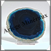 AGATE BLEUE - Tranche Fine - 90x82x6 mm - 77 grammes - Taille 3 - M002