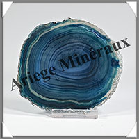 AGATE BLEUE - Tranche Fine - 97x89x4 mm - 68 grammes - Taille 3 - M005
