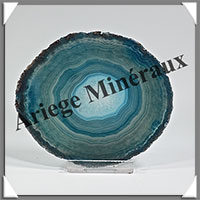 AGATE BLEUE - Tranche Fine - 98x86x5 mm - 73 grammes - Taille 3 - M006