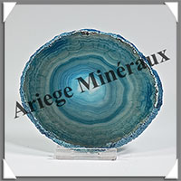 AGATE BLEUE - Tranche Fine - 98x86x5 mm - 73 grammes - Taille 3 - M006