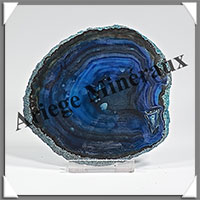 AGATE BLEUE - Tranche Fine - 100x90x5 mm - 71 grammes - Taille 3 - M008