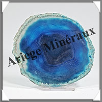 AGATE BLEUE - Tranche Fine - 98x90x4 mm - 60 grammes - Taille 3 - M010