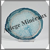 AGATE BLEUE - Tranche Fine - 103x88x5 mm - 81 grammes - Taille 3 - M011