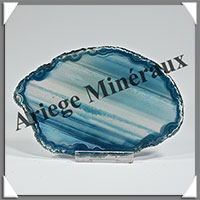 AGATE BLEUE - Tranche Fine - 120x80x5 mm - 80 grammes - Taille 3 - M013