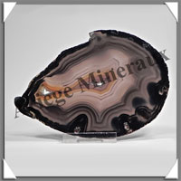 AGATE NOIRE - Tranche Fine - 115x80 mm - 86 grammes - Taille 3 - C003