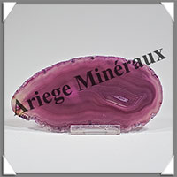 AGATE VIOLETTE - Tranche Fine - 132x63x4 mm - 54 grammes - Taille 3 - M002