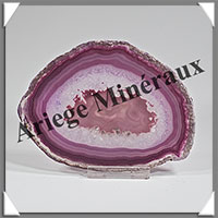 AGATE VIOLETTE - Tranche Fine - 116x89x5 mm - 95 grammes - Taille 3 - M005
