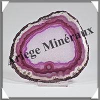 AGATE VIOLETTE - Tranche Fine - 115x100x5 mm - 94 grammes - Taille 3 - M006