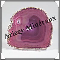 AGATE VIOLETTE - Tranche Fine - 112x110x6 mm - 122 grammes - Taille 3 - M007