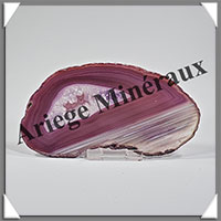 AGATE VIOLETTE - Tranche Fine - 130x68x5 mm - 87 grammes - Taille 3 - M013