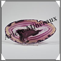 AGATE VIOLETTE - Tranche Fine - 140x68x4 mm - 68 grammes - Taille 3 - M014