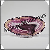 AGATE VIOLETTE - Tranche Fine - 140x68x4 mm - 68 grammes - Taille 3 - M014