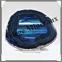 AGATE BLEUE - Tranche Fine - 122x98x5 mm - 115 grammes - Taille 4 - M001