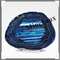 AGATE BLEUE - Tranche Fine - 122x98x5 mm - 115 grammes - Taille 4 - M001