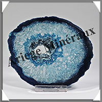 AGATE BLEUE - Tranche Fine - 104x92x7 mm - 108 grammes - Taille 4 - M002