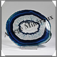 AGATE BLEUE - Tranche Fine - 119x100x5 mm - 101 grammes - Taille 4 - M003