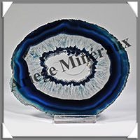 AGATE BLEUE - Tranche Fine - 119x100x5 mm - 101 grammes - Taille 4 - M003