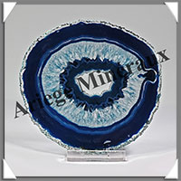 AGATE BLEUE - Tranche Fine - 102x99x4 mm - 78 grammes - Taille 4 - M004