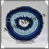 AGATE BLEUE - Tranche Fine - 102x99x4 mm - 78 grammes - Taille 4 - M004