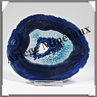 AGATE BLEUE - Tranche Fine - 116x101x6 mm - 148 grammes - Taille 4 - M005