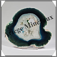 AGATE BLEUE - Tranche Fine - 114x112x6 mm - 133 grammes - Taille 4 - M006