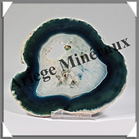 AGATE BLEUE - Tranche Fine - 114x112x6 mm - 133 grammes - Taille 4 - M006