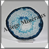 AGATE BLEUE - Tranche Fine - 103x97x6 mm - 95 grammes - Taille 4 - M008