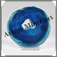 AGATE BLEUE - Tranche Fine - 102x102x6 mm - 107 grammes - Taille 4 - M009