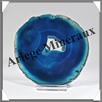 AGATE BLEUE - Tranche Fine - 102x102x6 mm - 107 grammes - Taille 4 - M009